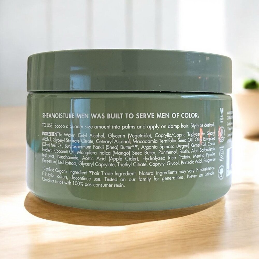 Shea Moisture Men Defining Cream Argan Oil & Shea Butter, 4 oz (113 g) NEW, 3 Pk - Picture 5 of 5